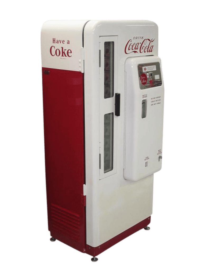 A collection of vintage Coca-Cola vending machines