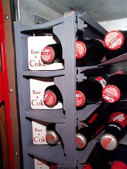 Inside a vintage Cavalier soda machine